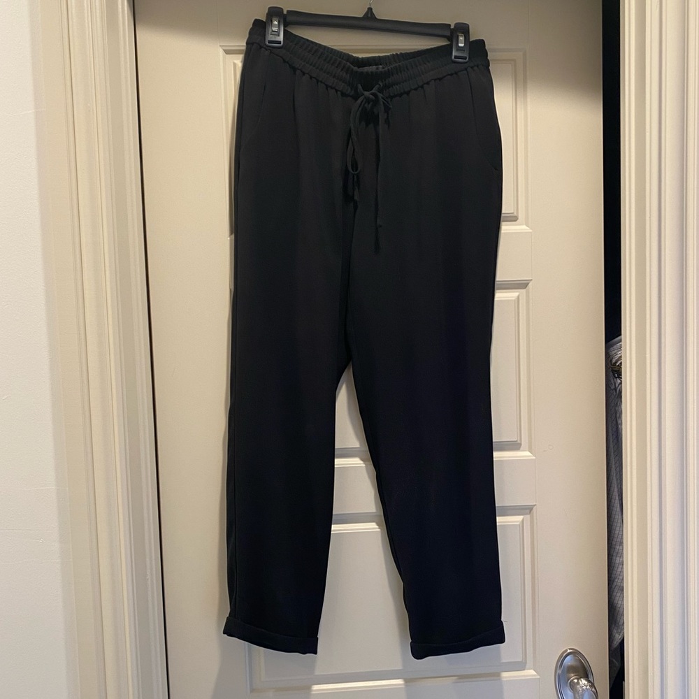 J Crew crepe slacks with elastic waistband